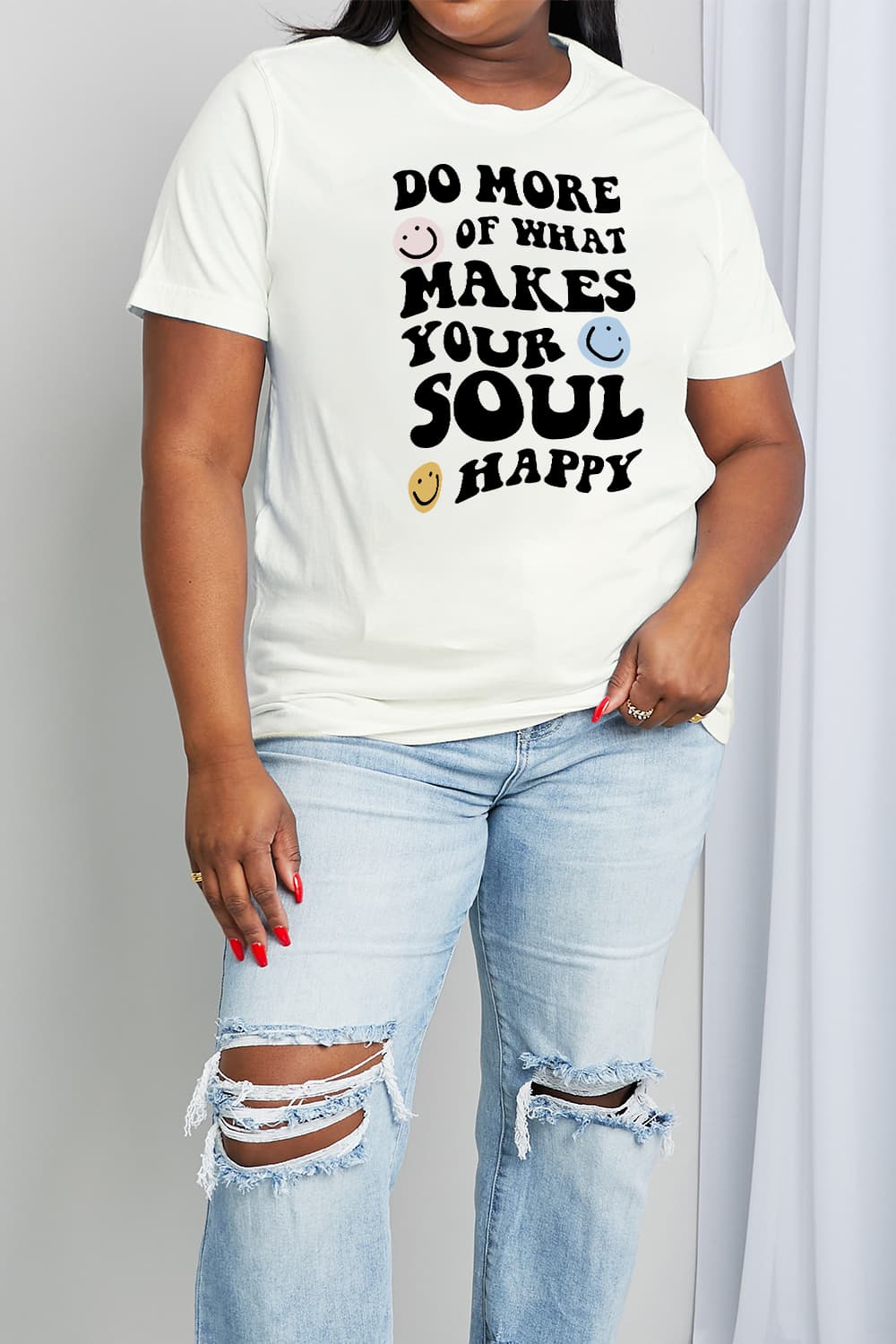 Simply Love Full Size Slogan Graphic Cotton Tee Bagz and Tagz