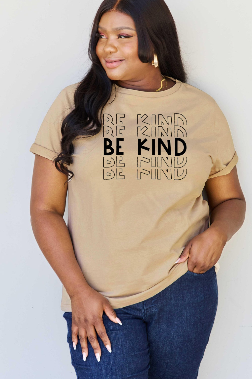 Simply Love Full Size BE KIND Graphic T-Shirt Bagz and Tagz