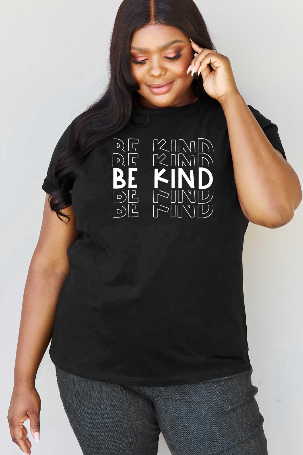 Simply Love Full Size BE KIND Graphic T-Shirt Bagz and Tagz