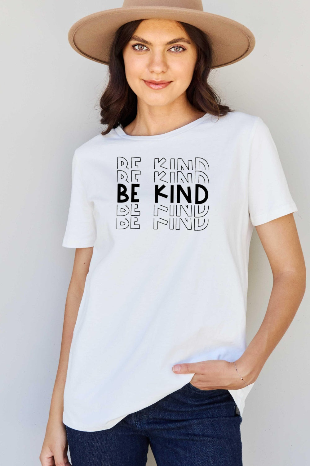 Simply Love Full Size BE KIND Graphic T-Shirt Bagz and Tagz