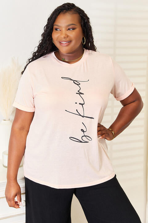 Simply Love BE KIND Graphic Round Neck T-Shirt Bagz and Tagz