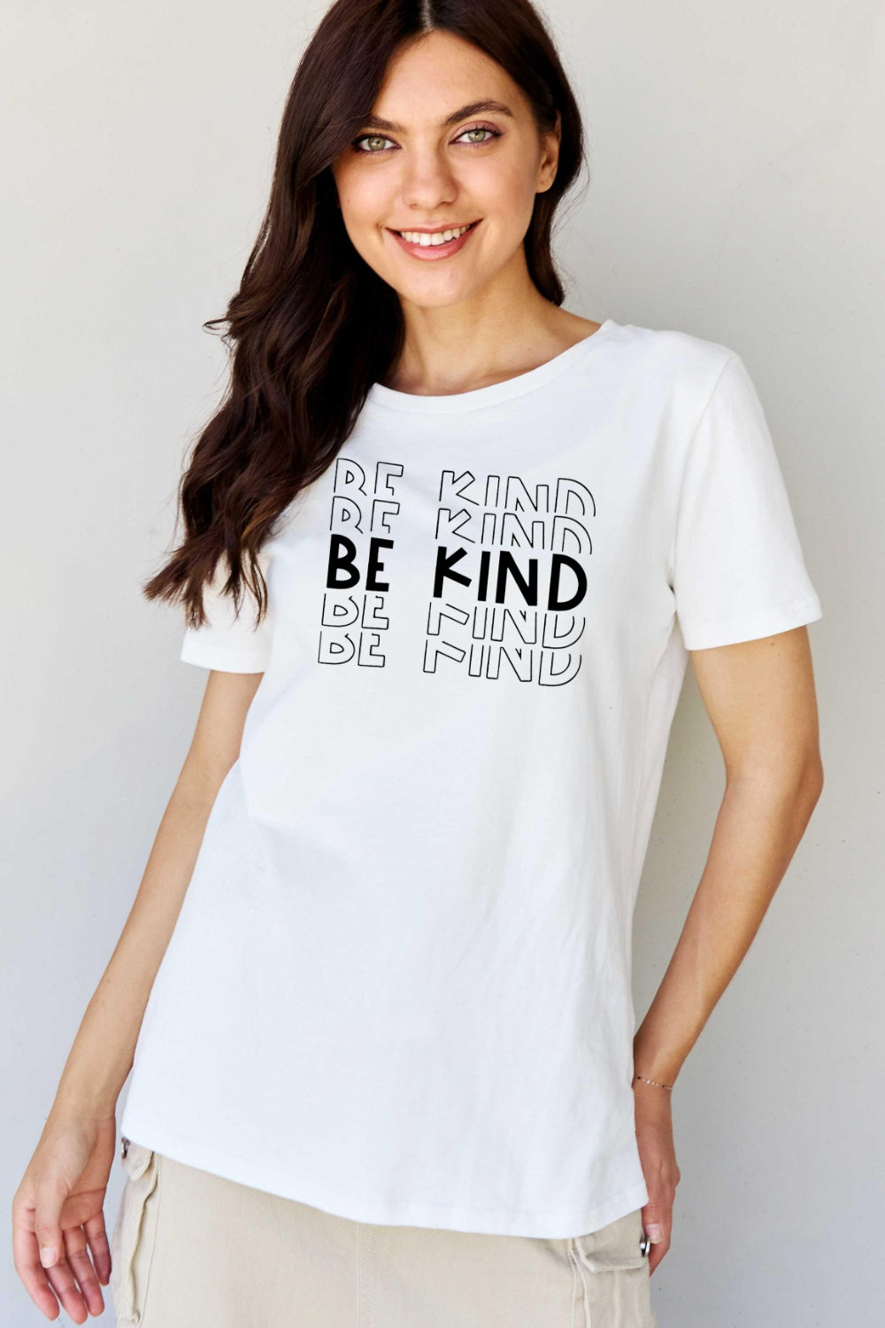 Simply Love Full Size BE KIND Graphic T-Shirt Bagz and Tagz