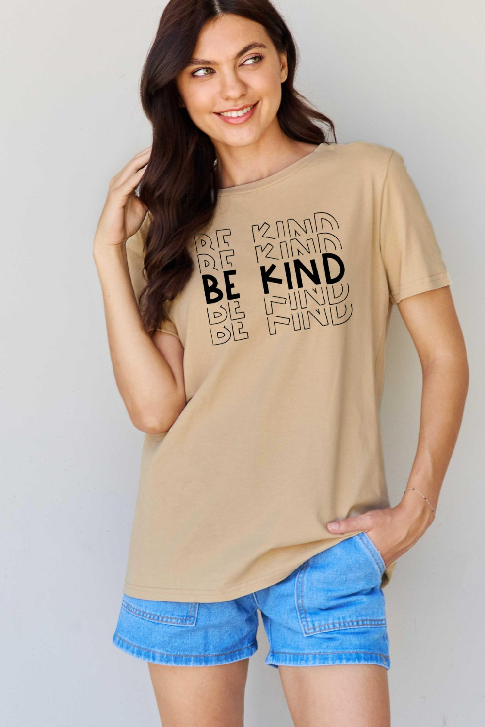 Simply Love Full Size BE KIND Graphic T-Shirt Bagz and Tagz